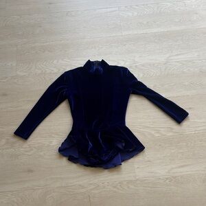 Kids Navy Blue Velvet Costume